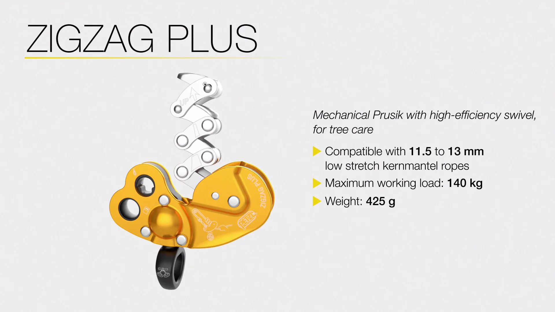 ZIGZAG® PLUS - Mechanical Prusik with high-efficiency swivel, for tree care