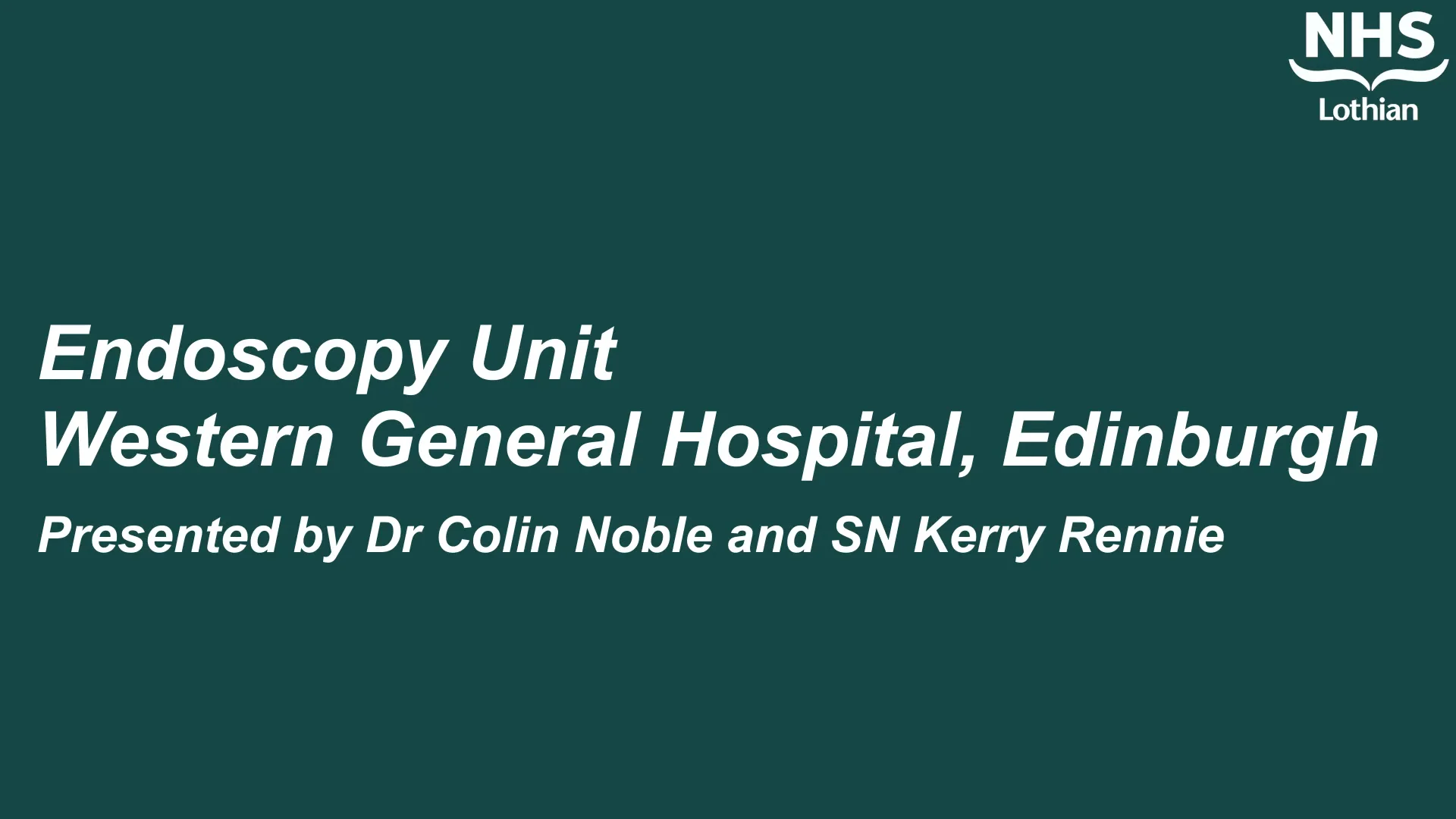 Endoscopy Unit Video 50MB