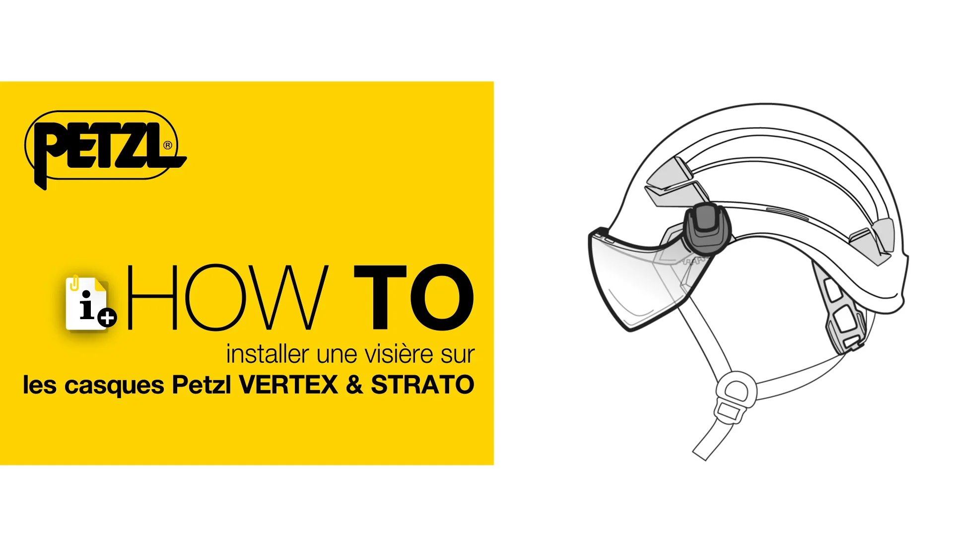 HowTo installer une visière sur les casques Petzl VERTEX & STRATO on Vimeo