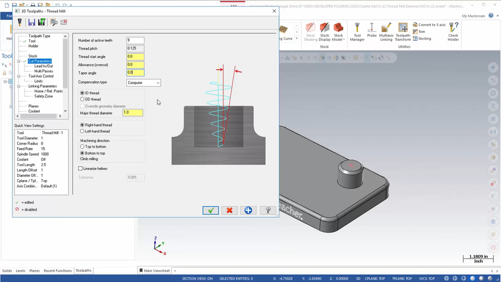 Thread Mill - External