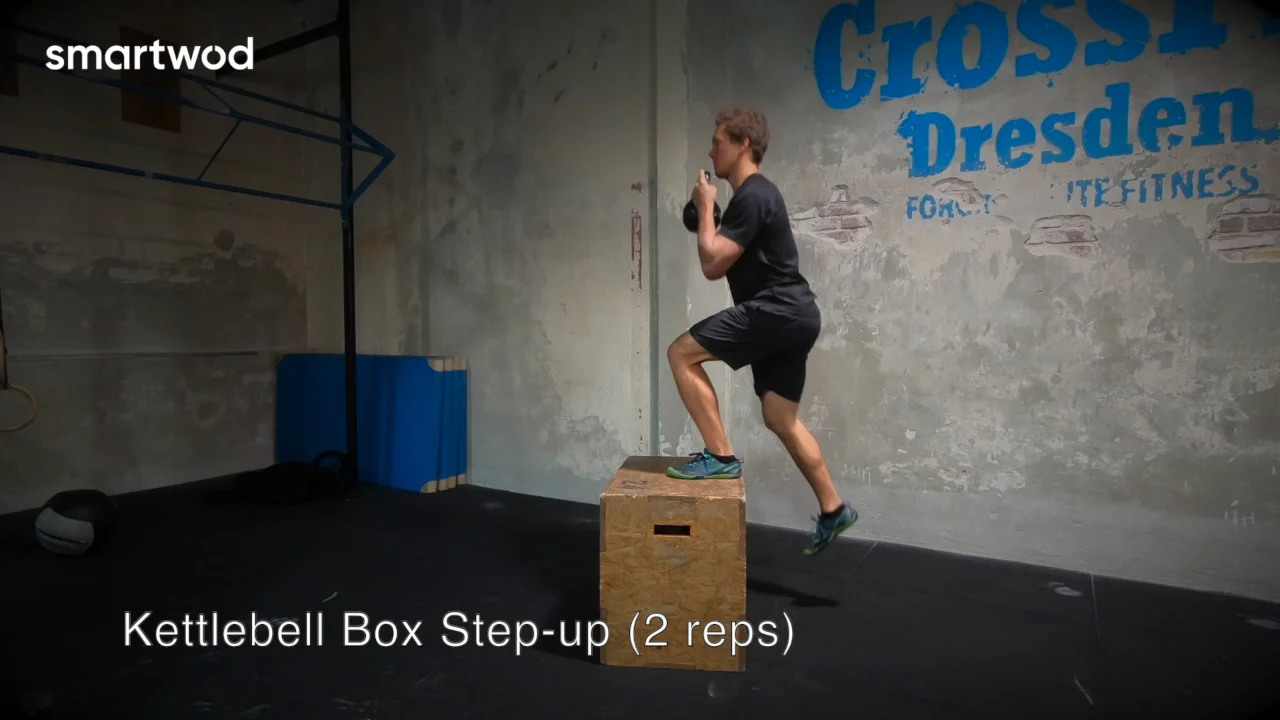 Box step 2024 up with kettlebell