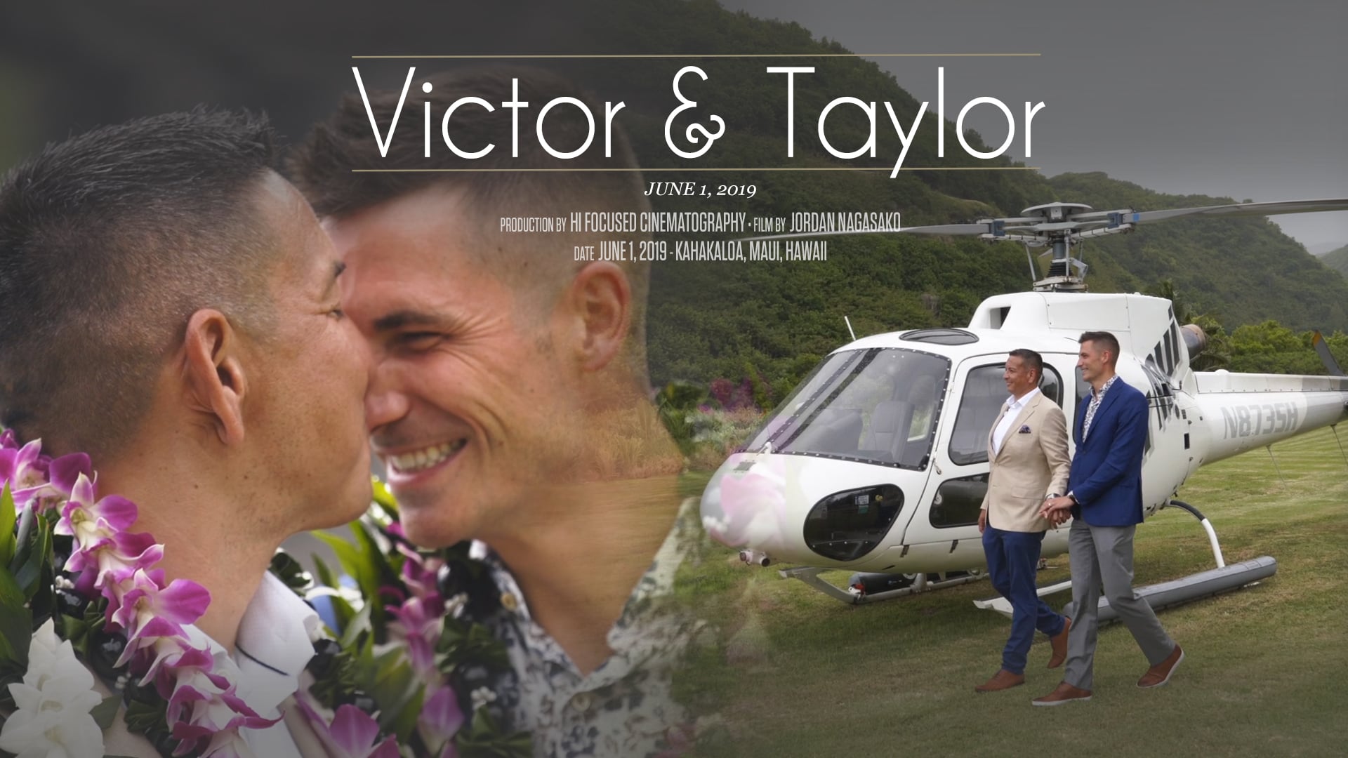 Epic Maui Helicopter Wedding Elopement Film / Victor & Taylor / HI FOCUSED  4K