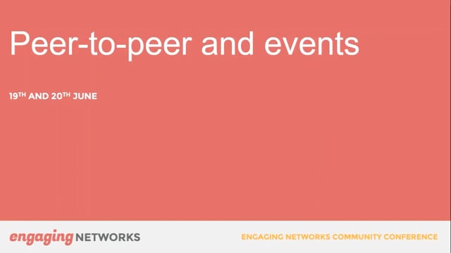 Peer-to-peer & events management