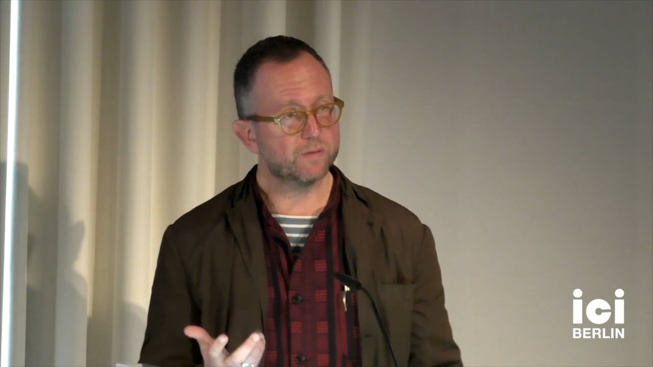 Talk by John David Rhodes