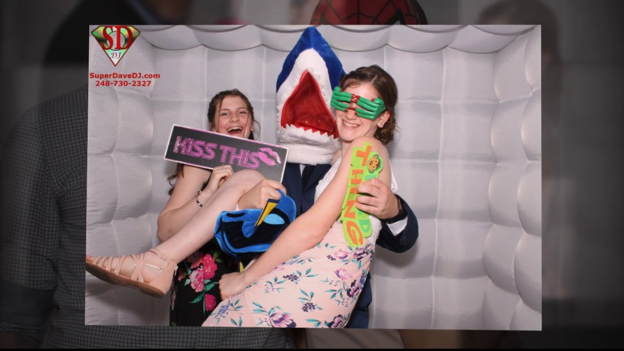 sarah and Josh photo booth fun