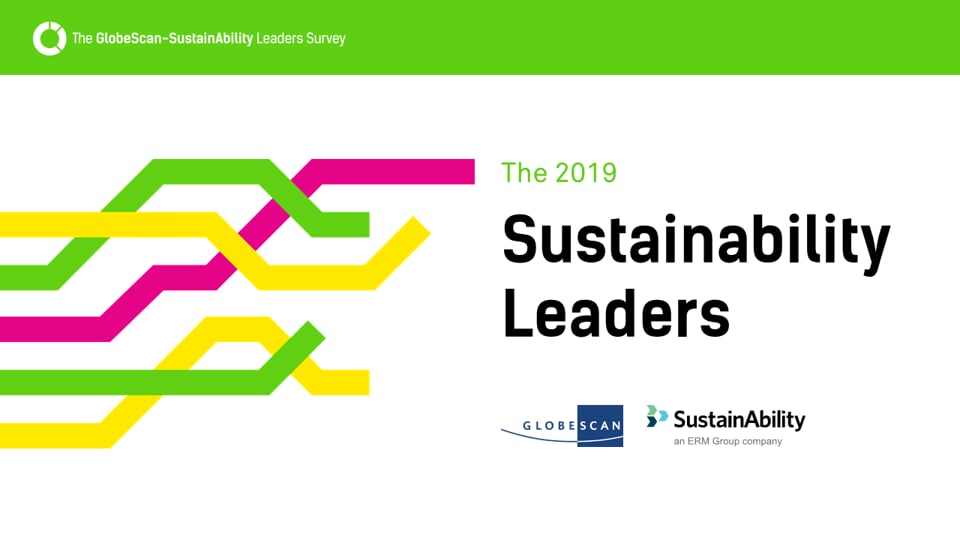 The 2019 Sustainability Leaders - a GlobeScan / SustainAbility Survey