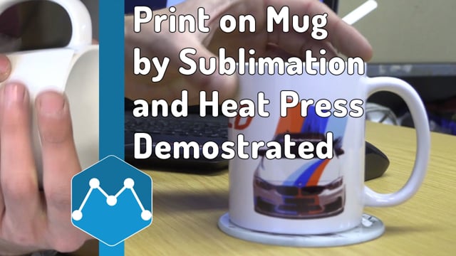 Maker Video: Print on Mug and Coaster by Sublimation Printing and Heat Press Demostrated by Ink2Stiches