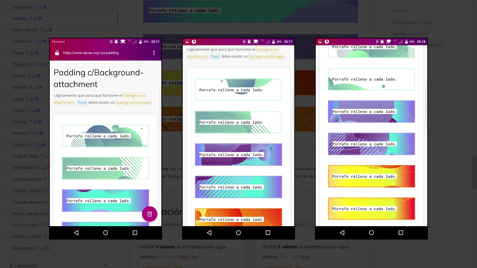 Padding c/Background-attachment (Padding en CSS) - aLyrae.org on Vimeo