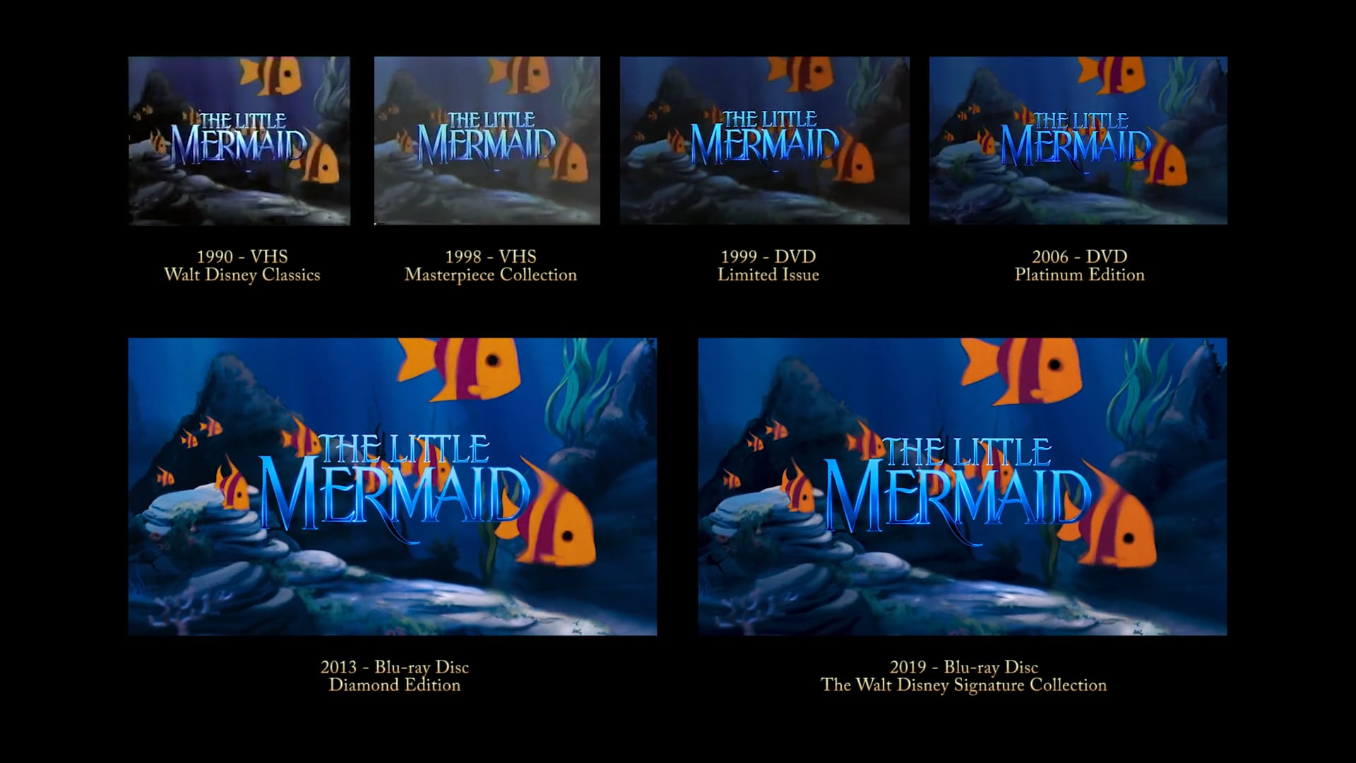 The Little Mermaid 30 Years of Video Editions Comparison on Vimeo