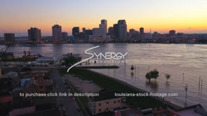 1374 Epic cinematic aerial view New Orleans Louisiana