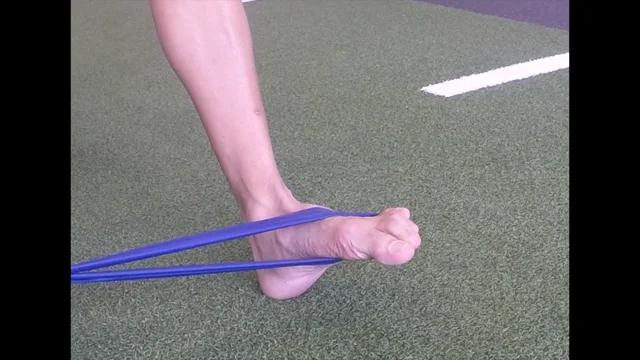 Ankle eversion discount exercise with band