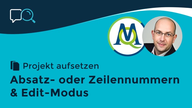 2.10 Absatz- oder Zeilennummerierung & Edit-Modus