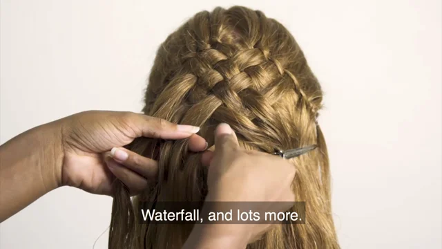 Knotted Loop Waterfall Braid Hairstyle