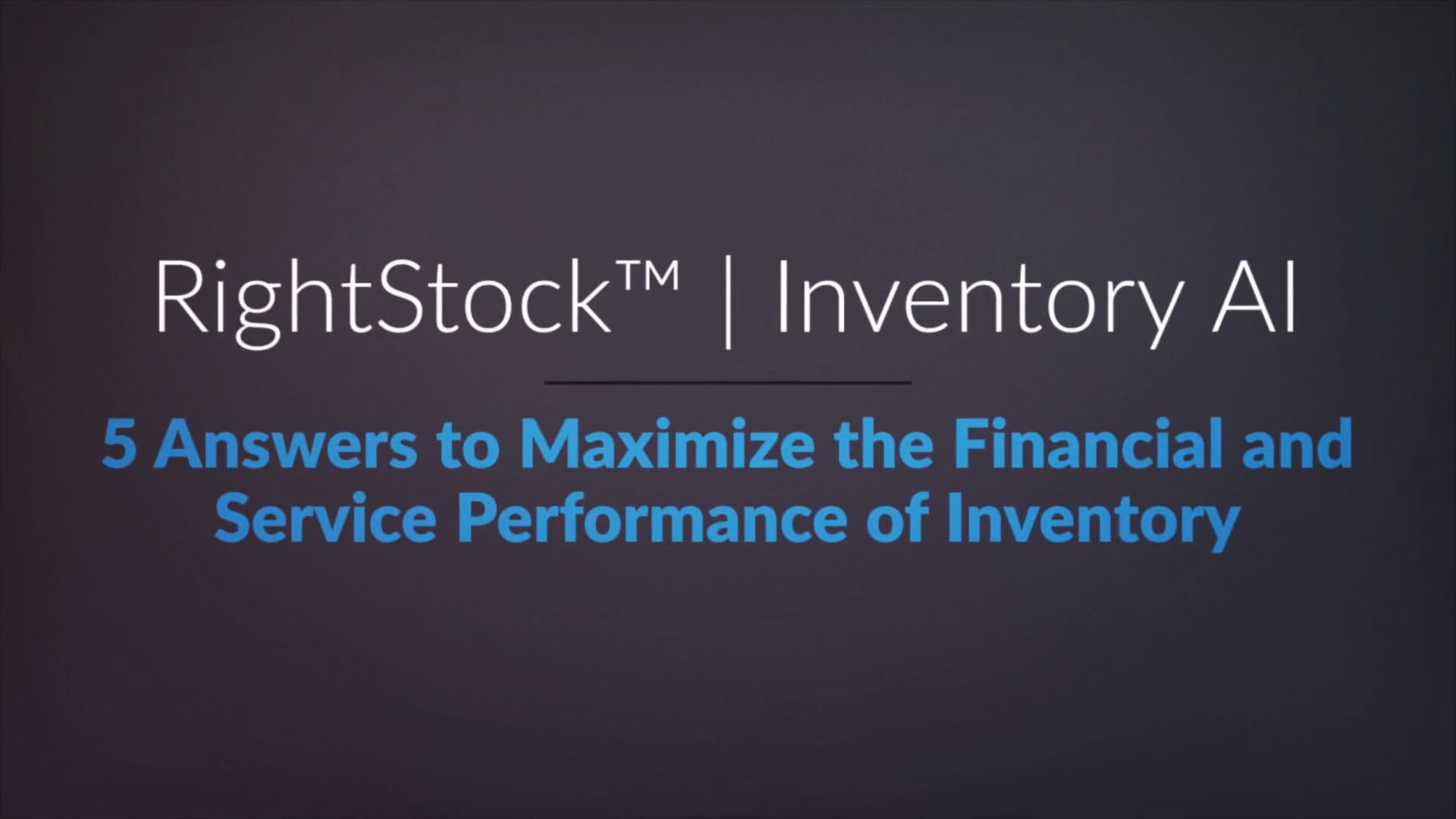 RightStock | Inventory AI