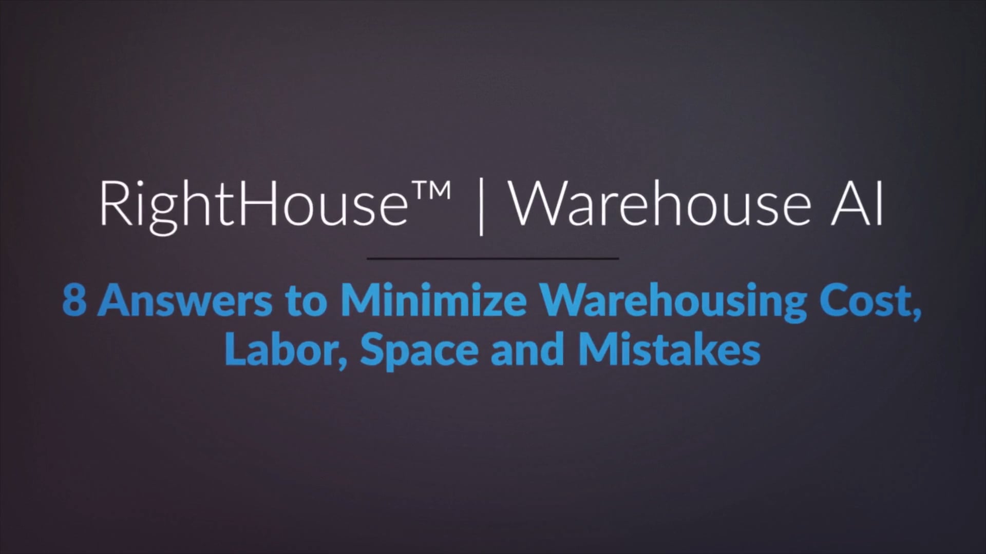 RightHouse | Warehouse AI