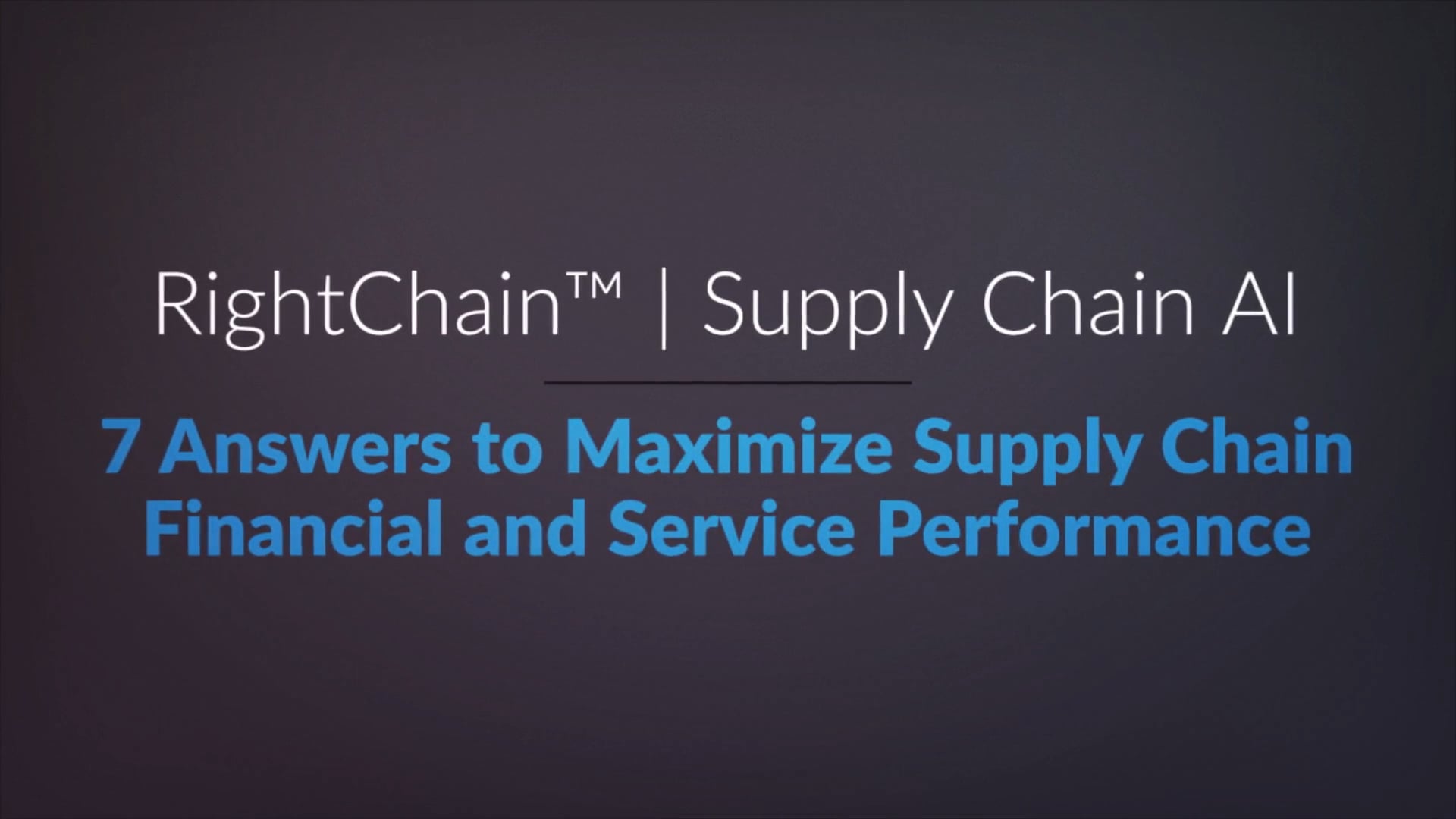 RightChain | Supply Chain AI