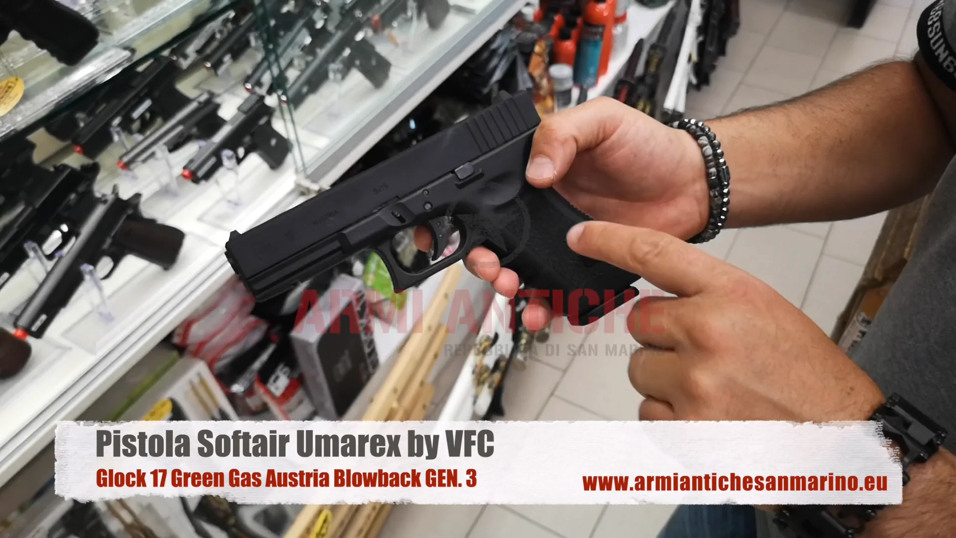 Pistola Softair gas Glock 17 Austria Blowback GEN. 3 nera Umarex by VFC on  Vimeo
