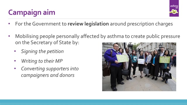 Asthma UK: Prescription Charges Campaign