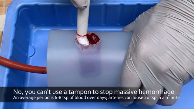 Heavy flow not massive hemorrhage: Tampons in IFAKs - Crisis
