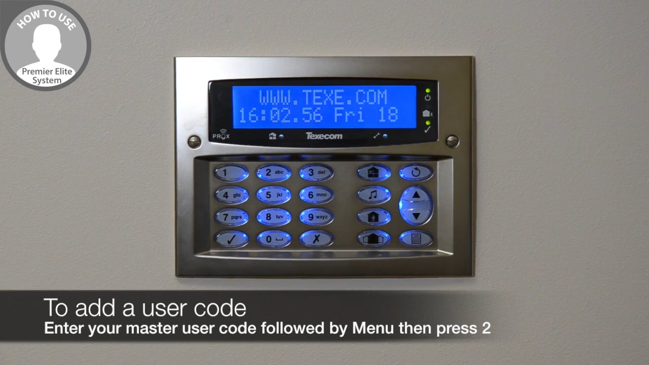 How to add a user code to a Premier Elite system on Vimeo