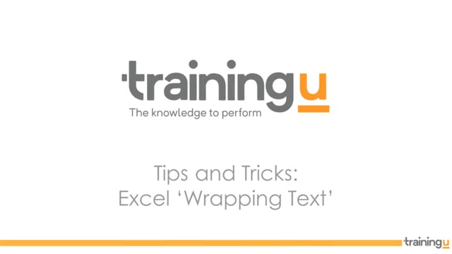 Excel Tip – Wrapping Text