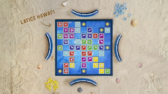 Latice Hawaii Strategy Board Game - The Multi-Award-Winning Smart New Family  Board Game For 2 Players, Intelligent Fun for Creative People. 