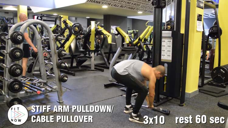 Stiff arm cable discount pulldown