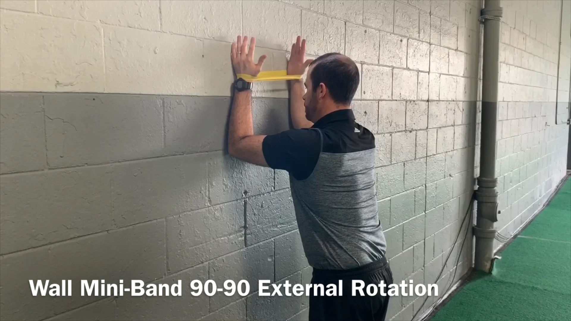 Wall Mini-Band 90-90 External Rotation on Vimeo