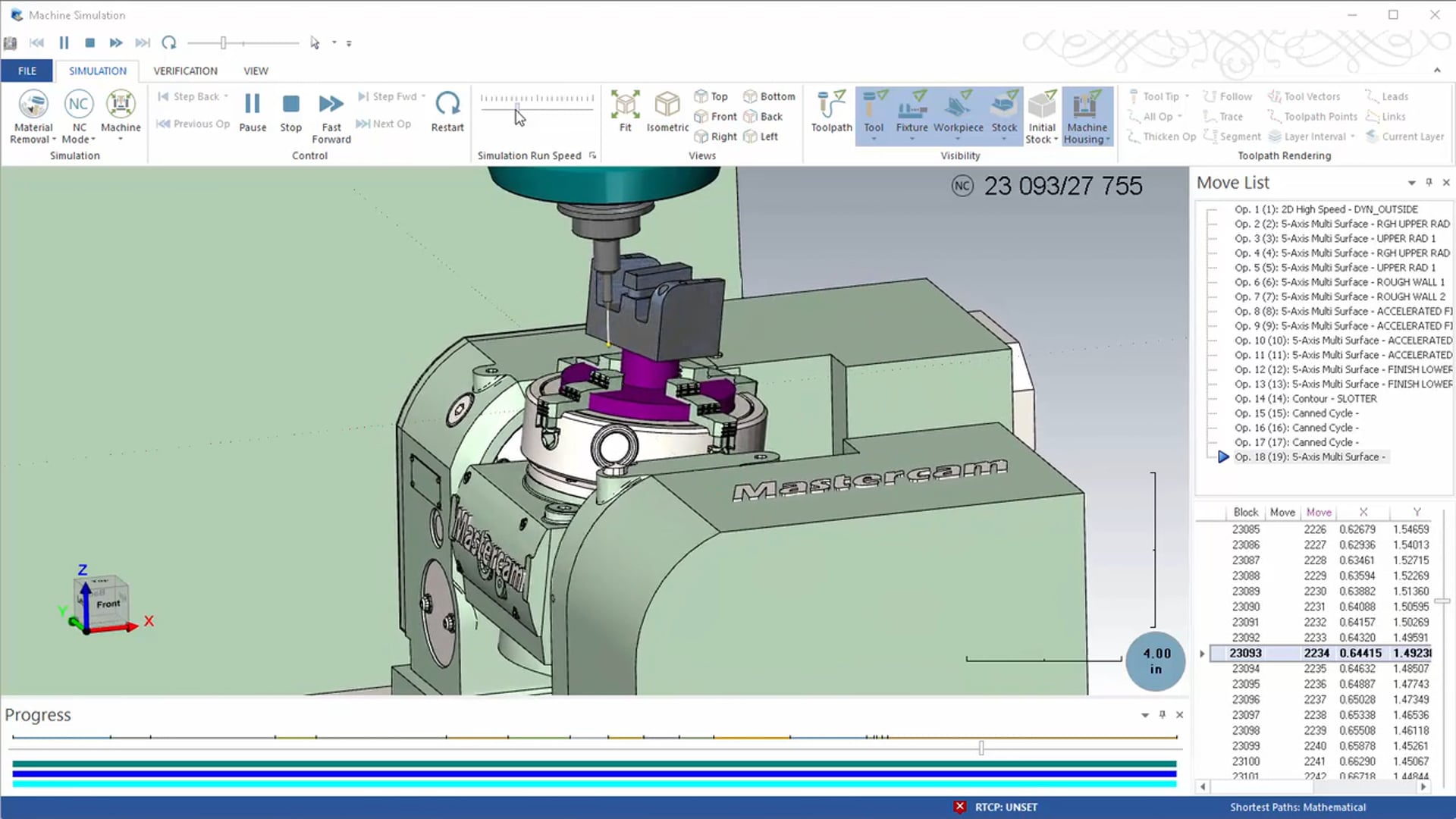 Simultaneous Multi Axis toolpaths