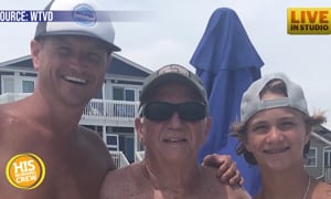 Local Father and Son Duo Rescue Stranger at the Beach