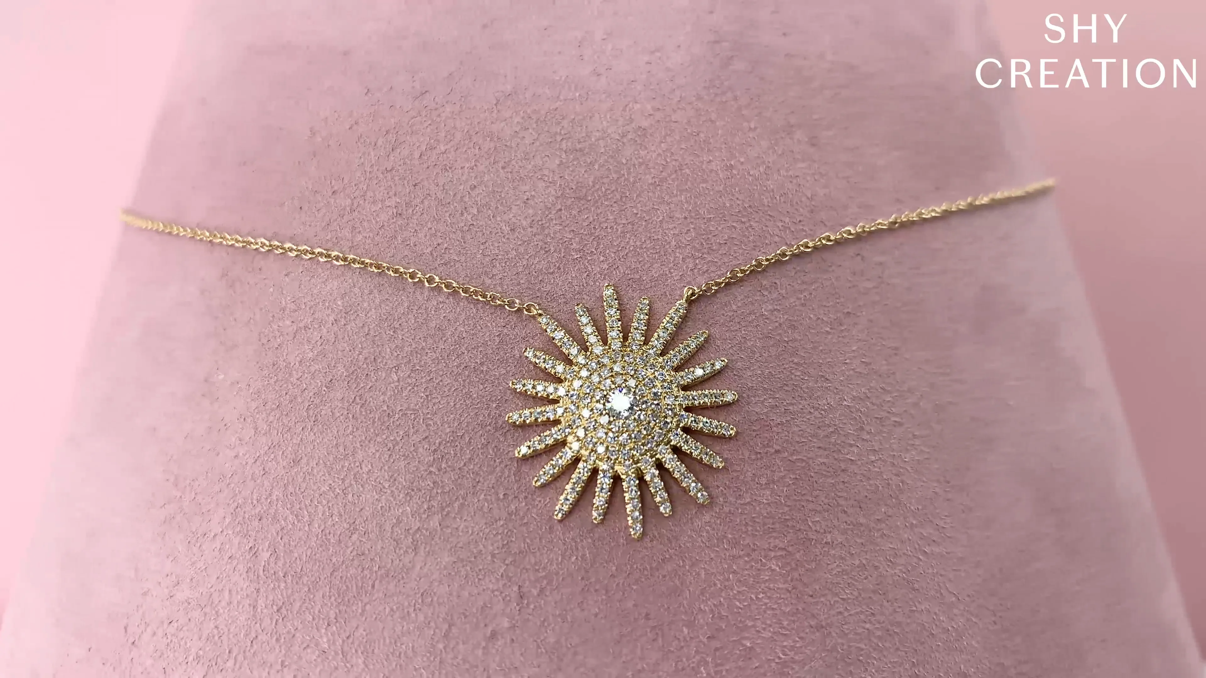 0.43CT DIAMOND STARBURST NECKLACE – Shy Creation