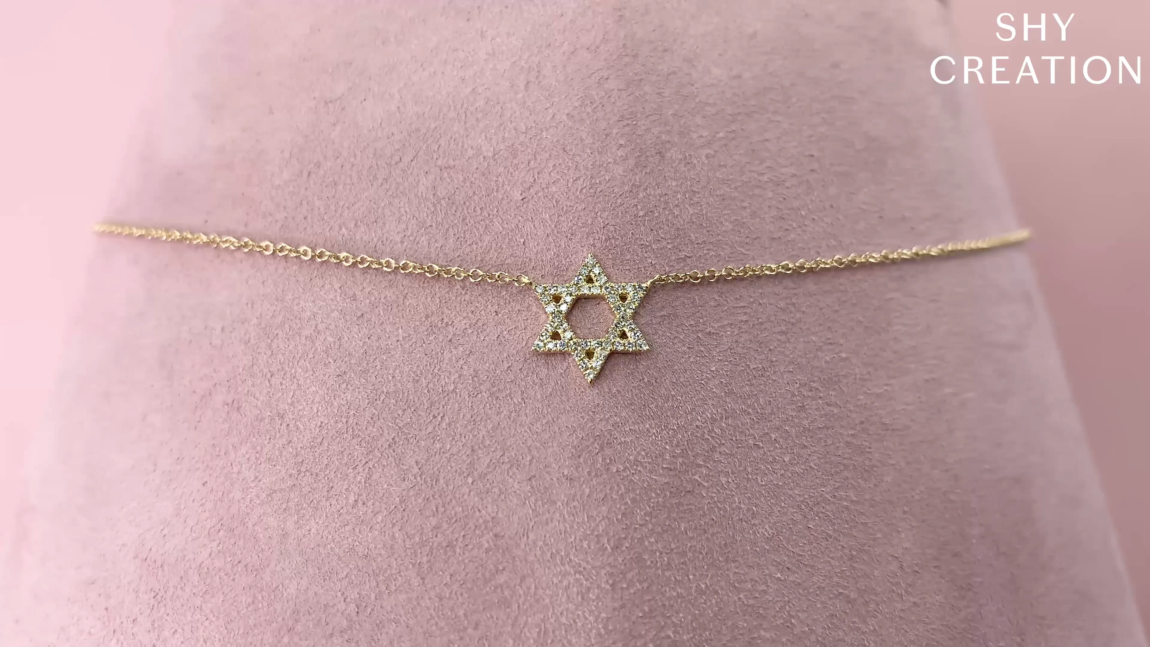 0.11CT DIAMOND STAR OF DAVID NECKLACE – Shy Creation