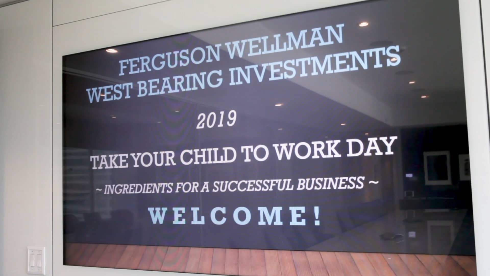 Ferguson Wellman and West Bearing Kids Take Your Child to Work Day