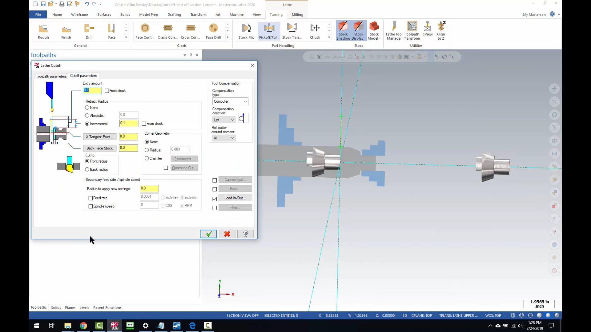 Lathe Part Handling