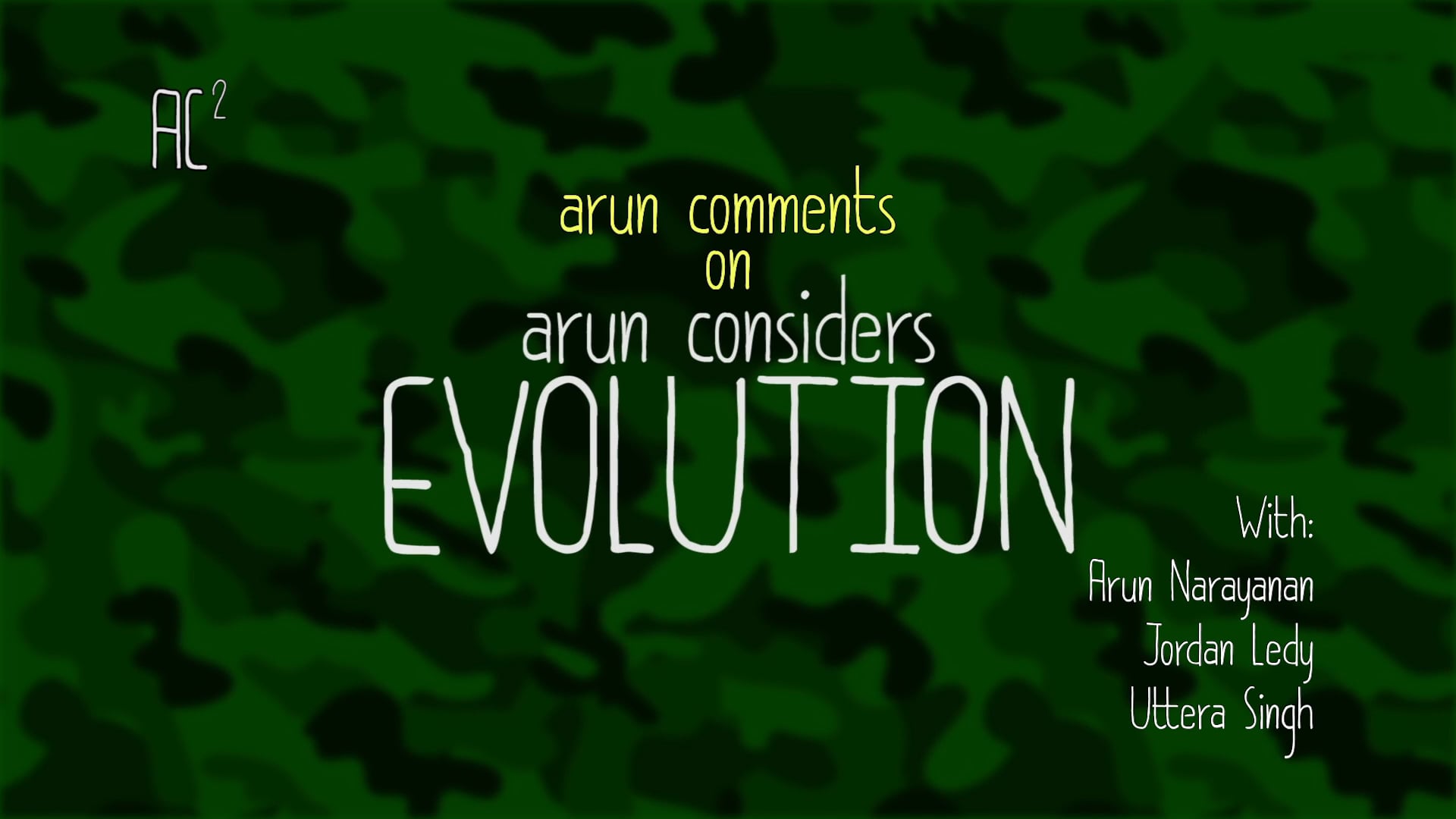 Arun Comments on Arun Considers Evolution
