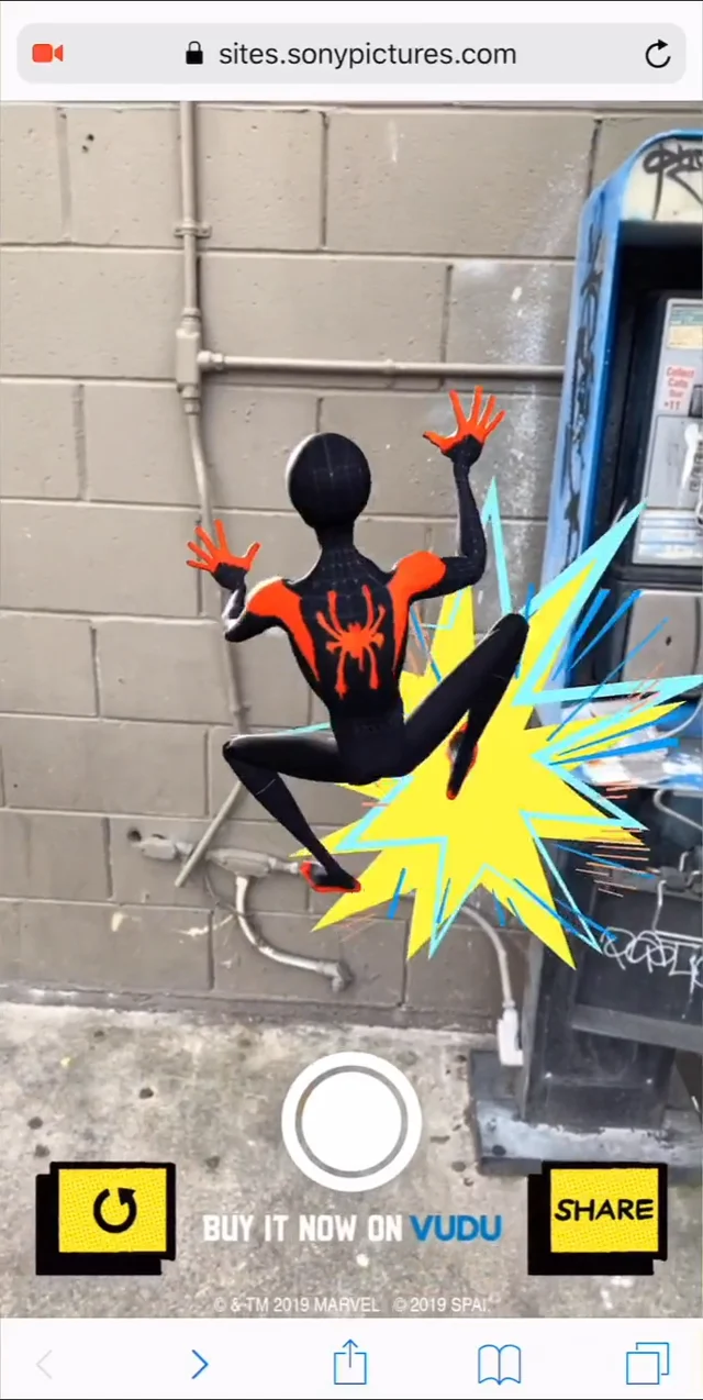 SPIDER-MAN: INTO THE SPIDER-VERSE WEB AR, Trigger XR