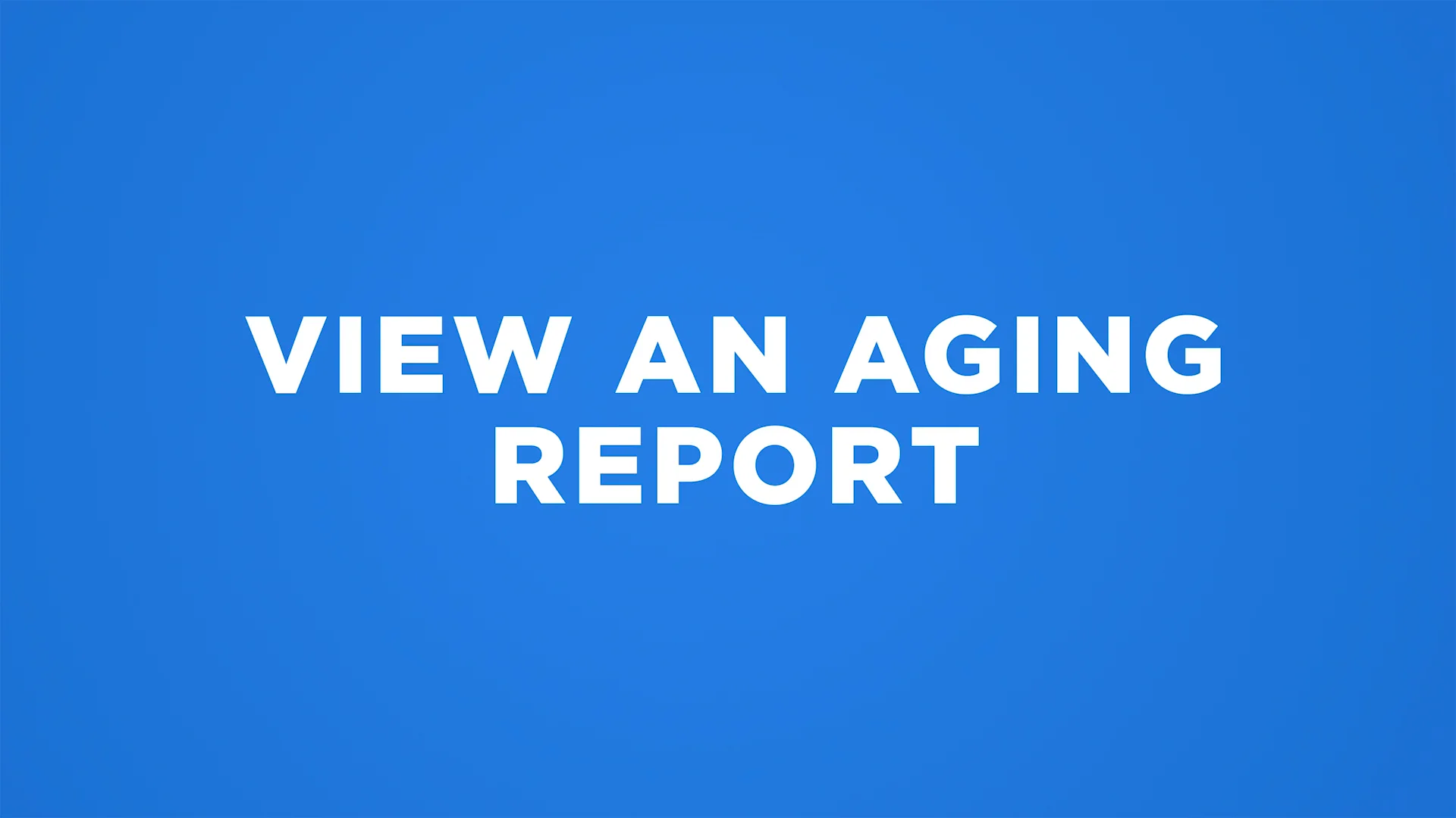 Aging Report Def