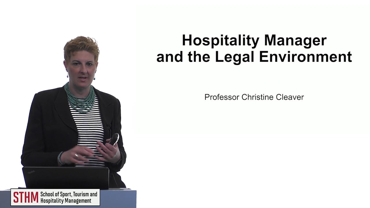 Hospitality Manager and the Legal Environment