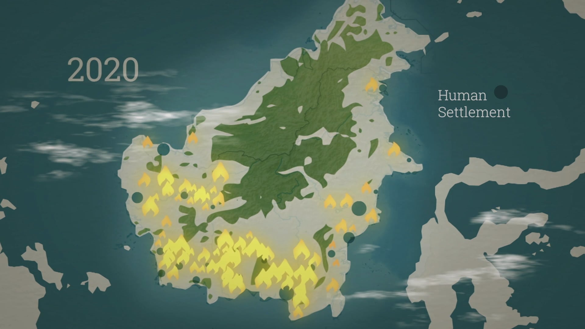 Borneo's Vanishing Tribes Clip 2- Fires and Palm Oil