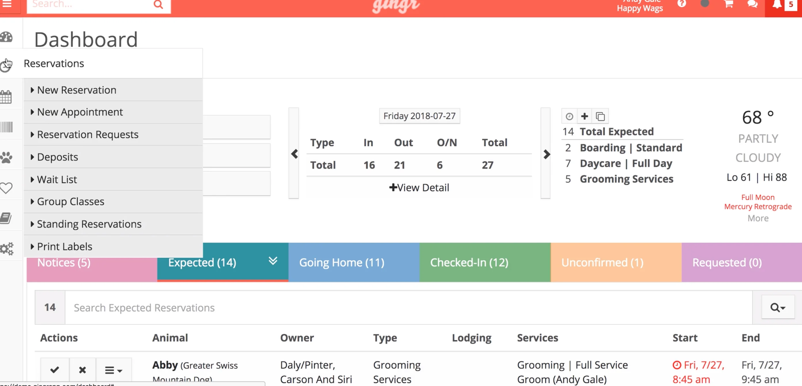 Gingr PetCare Software Software Demo