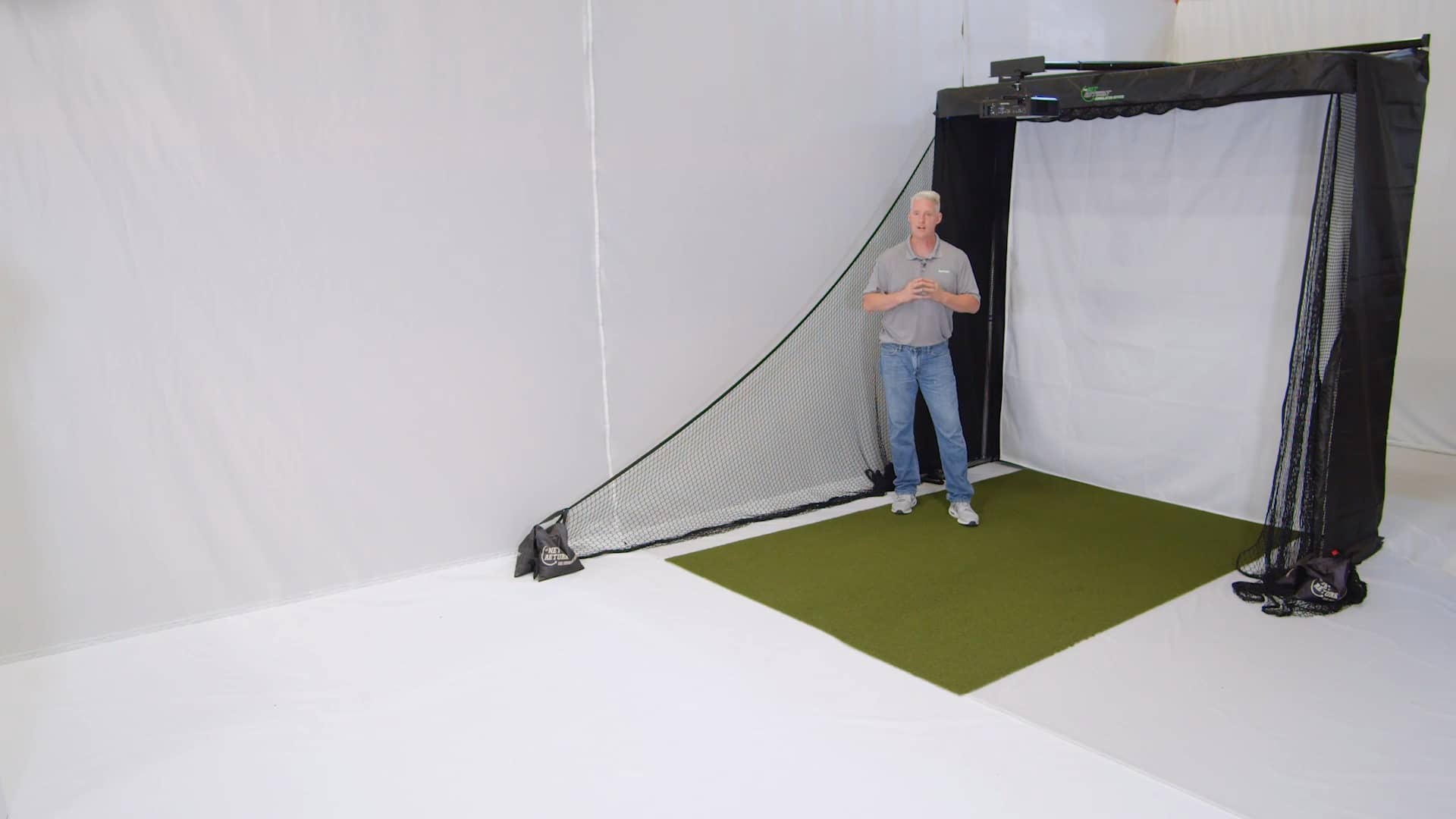 The Net Return Simulator Series Golf Net & Screen for sale at