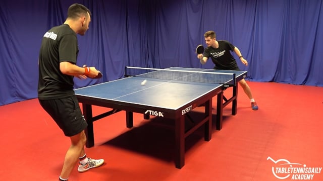 Returning short heavy sidespin serves