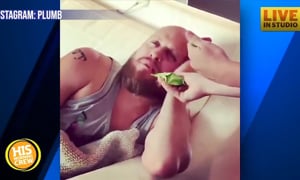 Plumb's Child Pulls Funny Applesauce Prank on Sleeping Dad