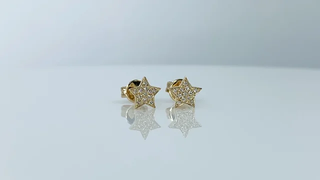 Initial Pave Studs: Letters S-Z: Sterling Silver & Gold Vermeil (EGP45 –  Athena Designs