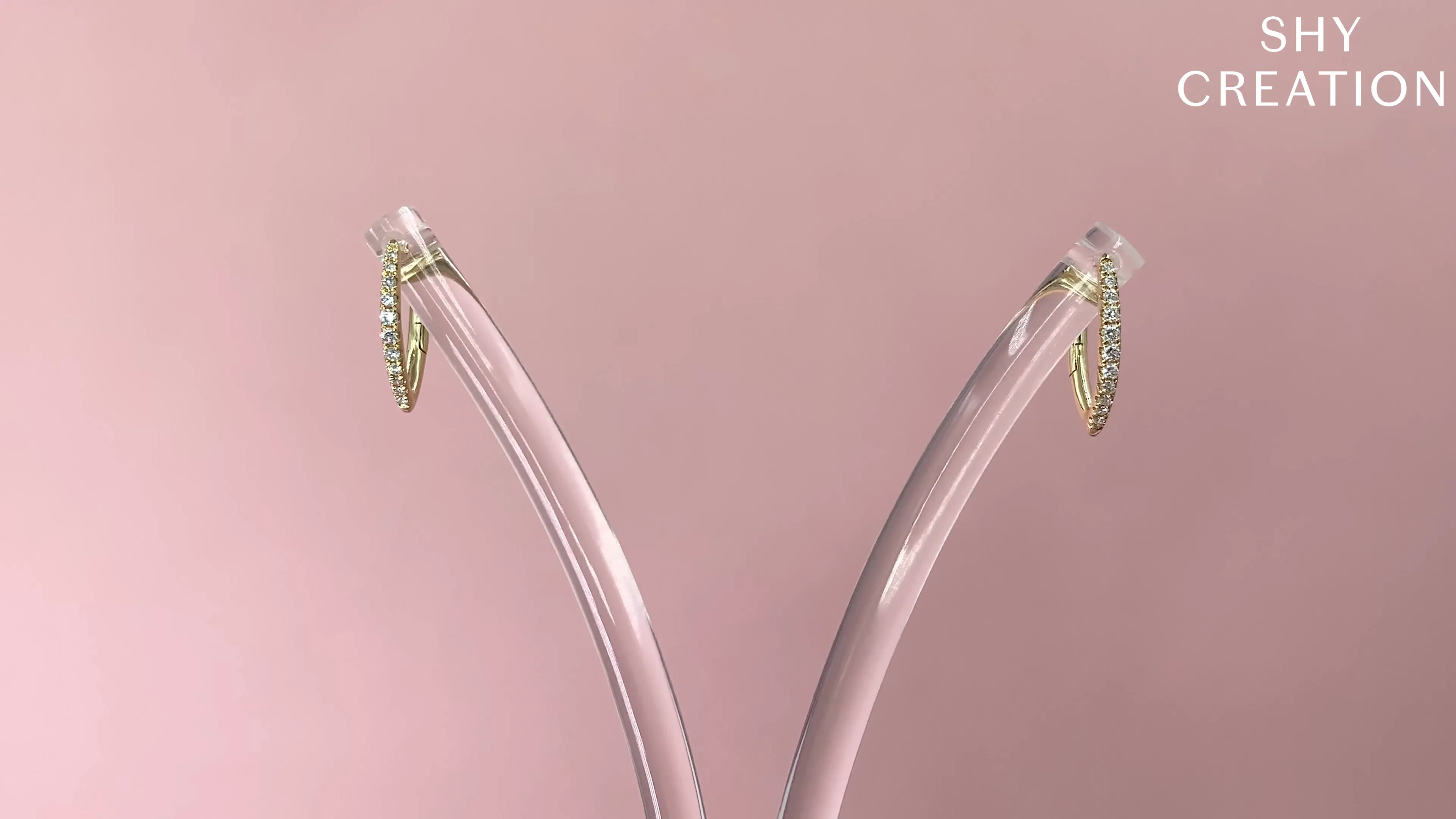 NEWYEAR ㉜　フープ&リング Marquise 0.15 Ct. Huggie Hoop Earrings – Shy Creation