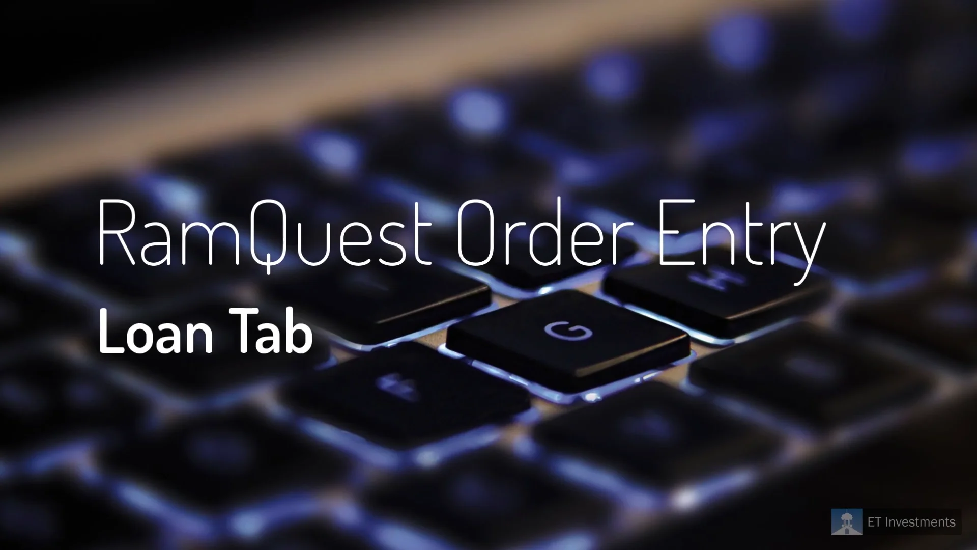 RamQuest - Loan Tab on Vimeo