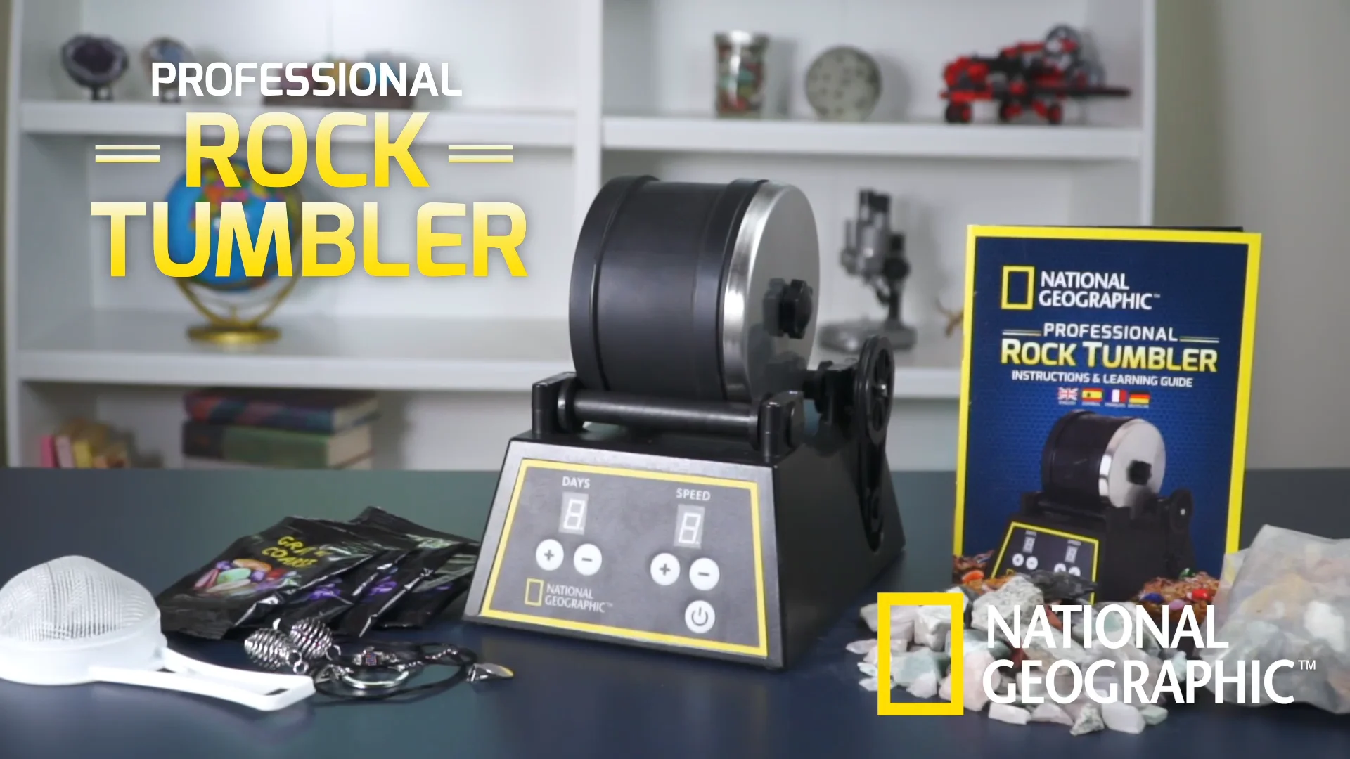 NATIONAL GEOGRAPHIC Professional Rock Tumbling Kit