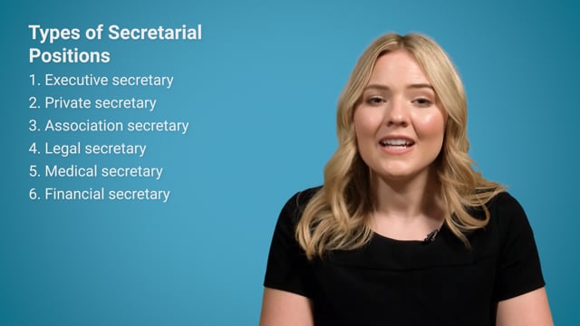 Module 01: Types of Secretarial Positions - Video Thumbnail