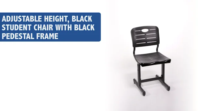 Adjustable height 2025 black student chair