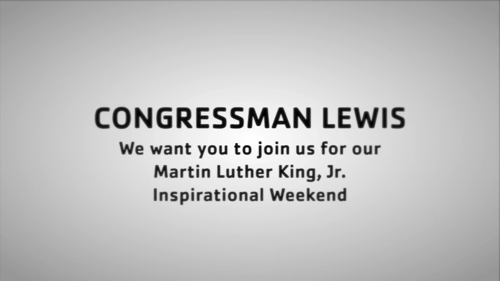 Congressman John Lewis Invitation on Vimeo